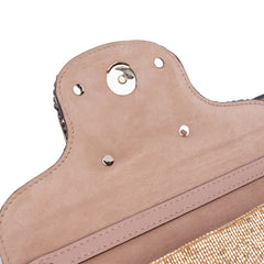 Small Swarovski Crystal Embroidered Vlogo Loco Satchel