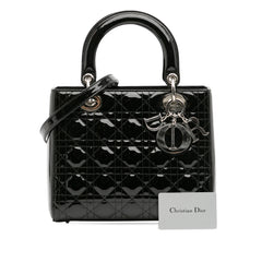 Medium Patent Cannage Lady Dior