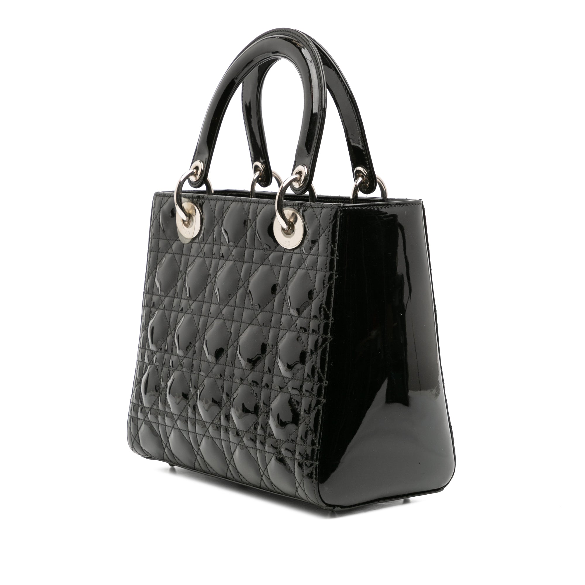 Medium Patent Cannage Lady Dior
