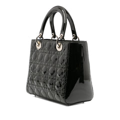 Medium Patent Cannage Lady Dior