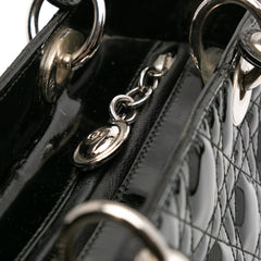 Medium Patent Cannage Lady Dior