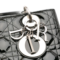 Medium Patent Cannage Lady Dior