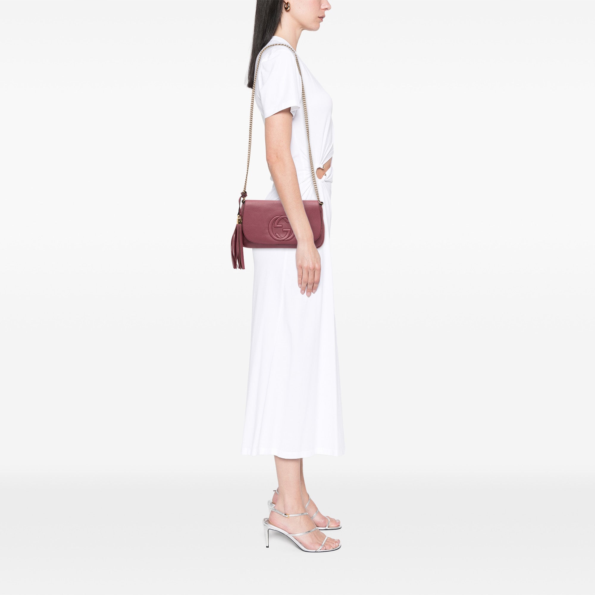 Medium Leather Soho Chain Flap Crossbody