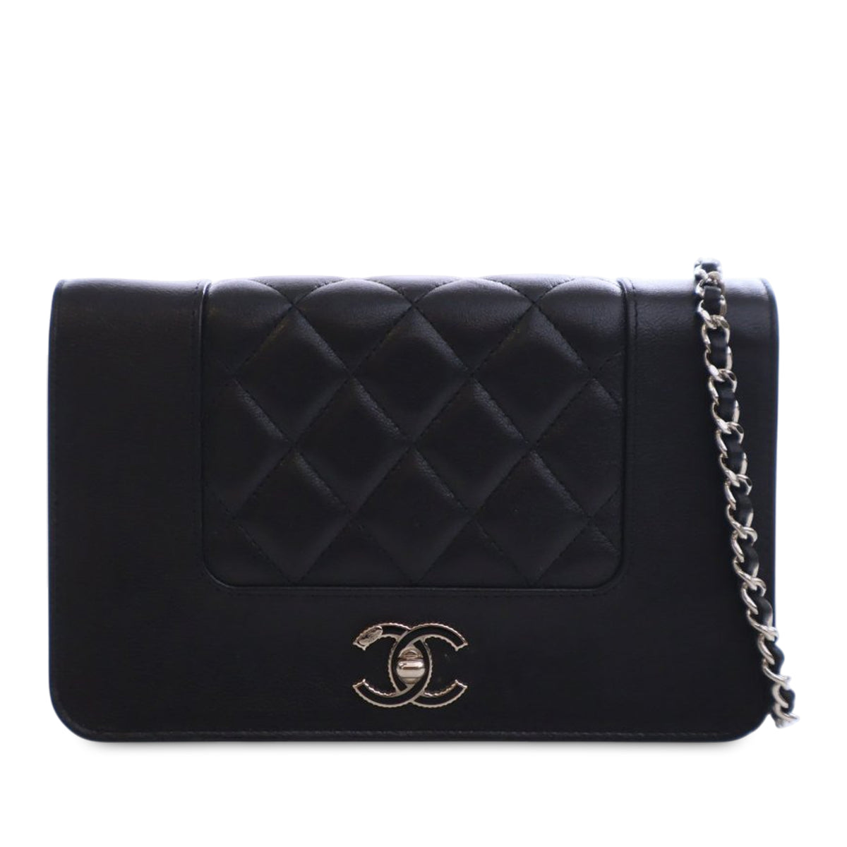 Quilted Lambskin Mademoiselle Wallet on Chain