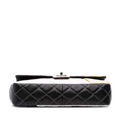 Jumbo Classic Tricolor Lambskin Colorblock Double Flap