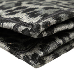 Mizza Large Embroidered Canvas Leopard Book Tote