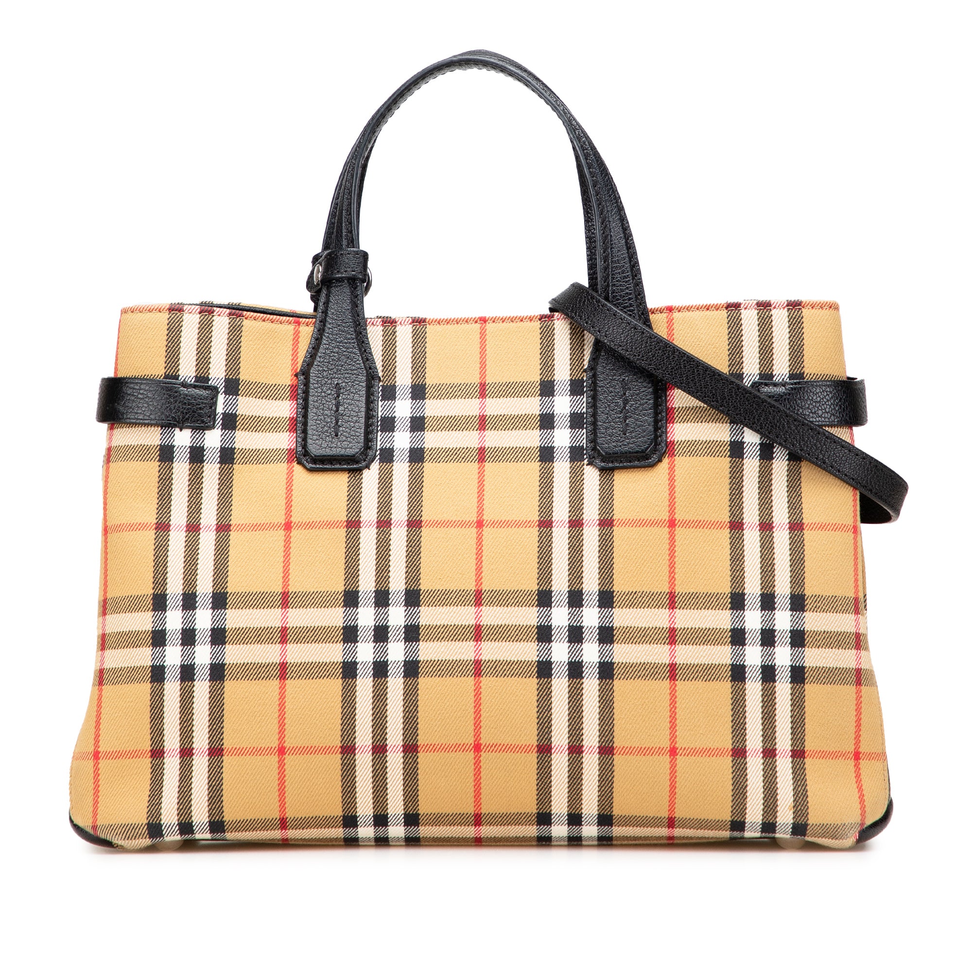 Medium House Check Canvas Banner Satchel