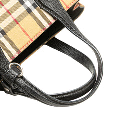 Medium House Check Canvas Banner Satchel