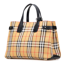Medium House Check Canvas Banner Satchel