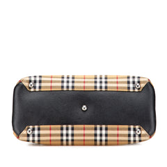 Medium House Check Canvas Banner Satchel