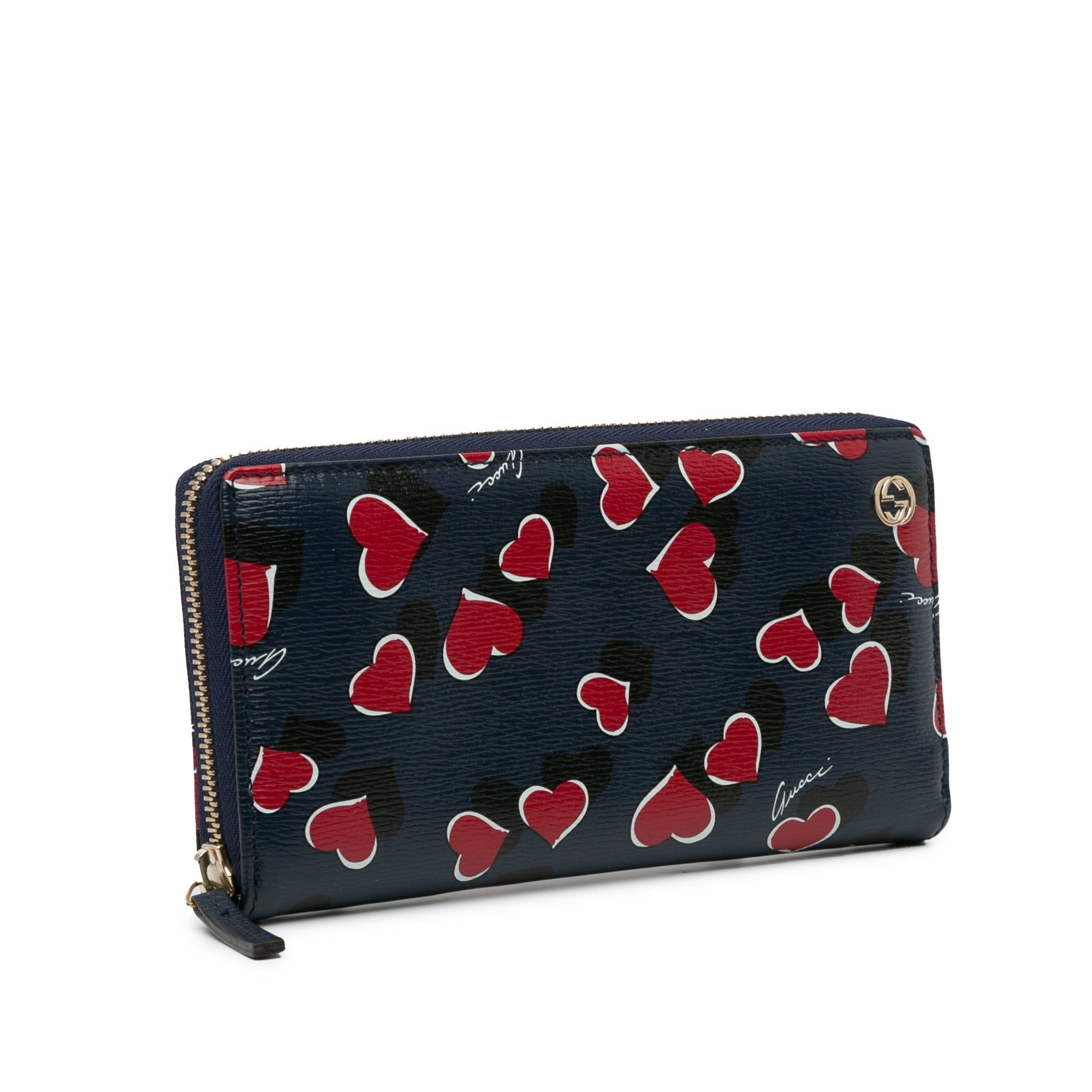 Heartbeat Leather Zip Around Long Wallet