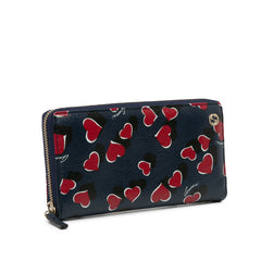 Heartbeat Leather Zip Around Long Wallet