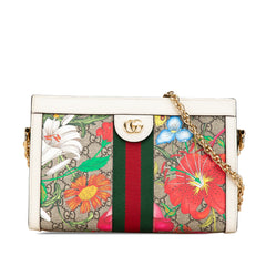 Small GG Supreme Flora Ophidia Chain Shoulder Bag
