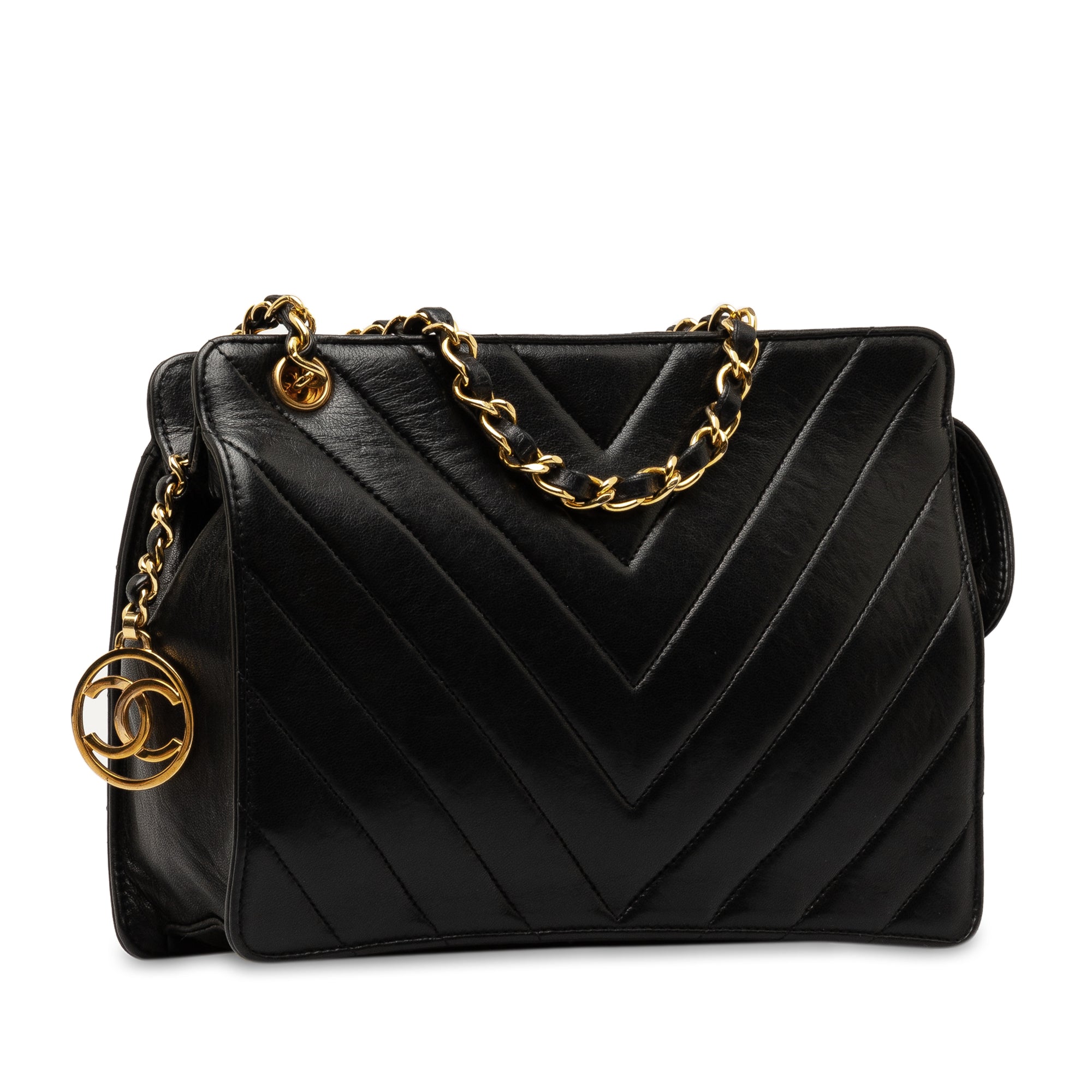 Chevron Lambskin Shoulder Bag_1