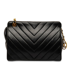 Chevron Lambskin Shoulder Bag_2