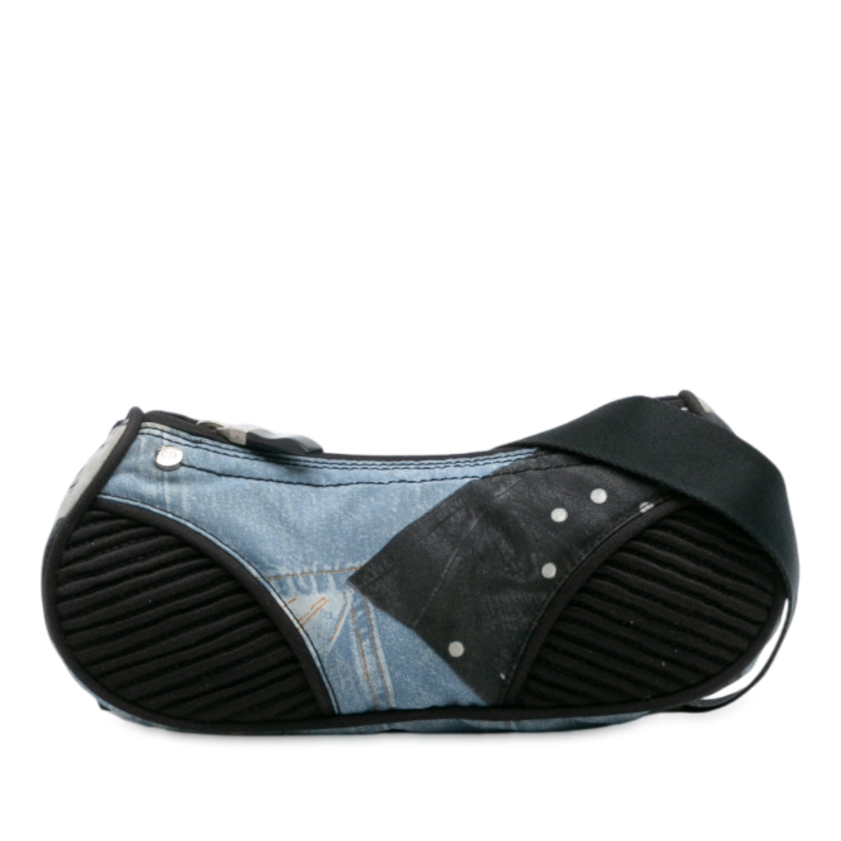 Canvas Printed Denim Crossbody