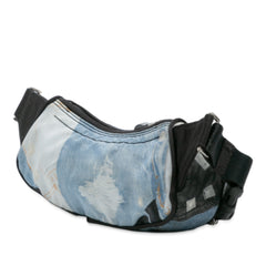 Canvas Printed Denim Crossbody