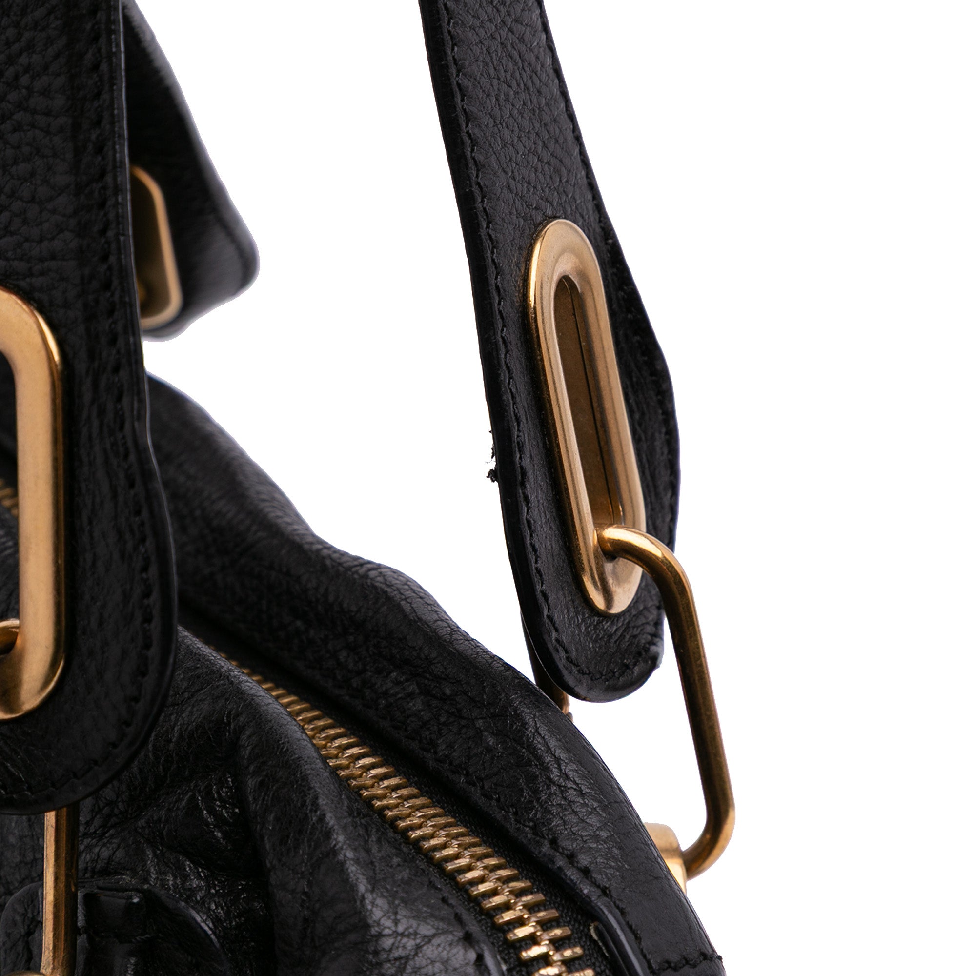 Medium Pebbled Leather Paraty Satchel