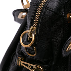Medium Pebbled Leather Paraty Satchel