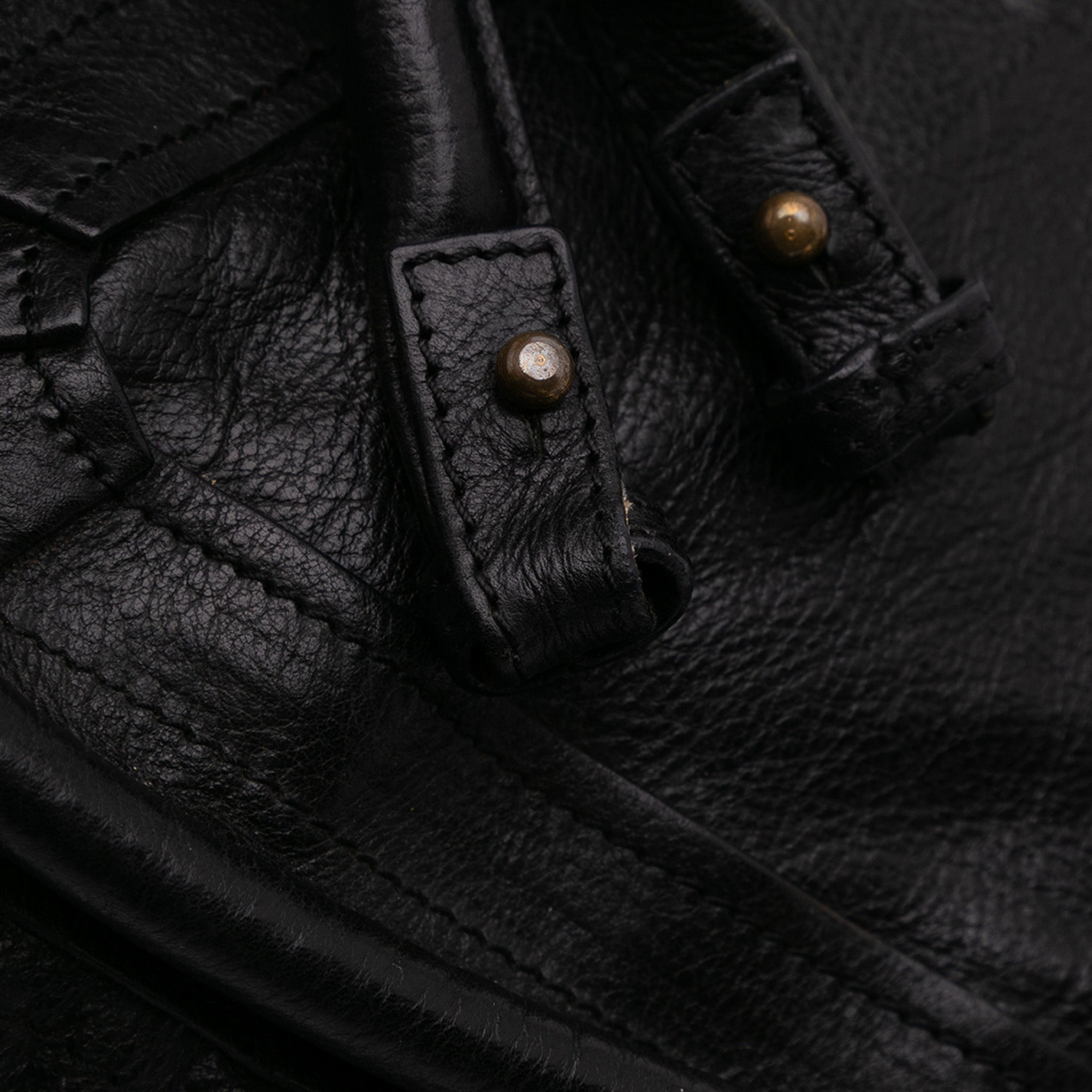 Medium Pebbled Leather Paraty Satchel