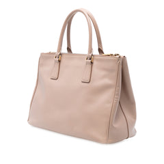 Medium Saffiano Lux Galleria Double Zip Satchel