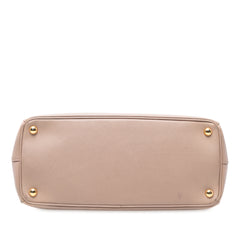 Medium Saffiano Lux Galleria Double Zip Satchel