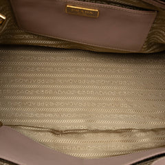 Medium Saffiano Lux Galleria Double Zip Satchel