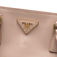 Medium Saffiano Lux Galleria Double Zip Satchel