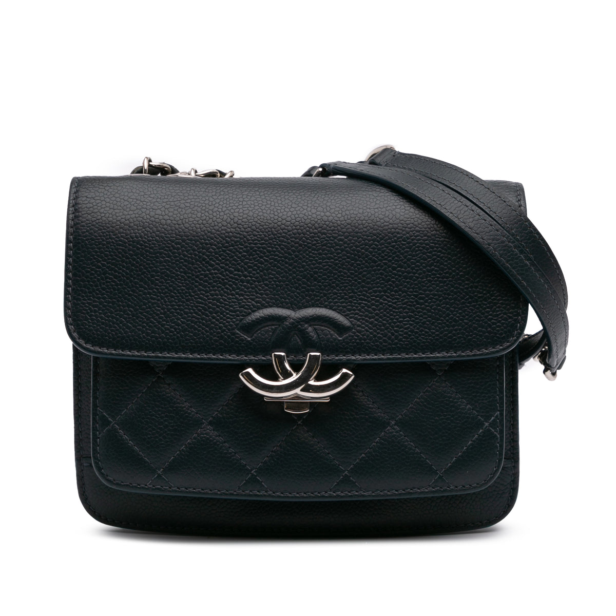 Mini Quilted Caviar CC Box Flap