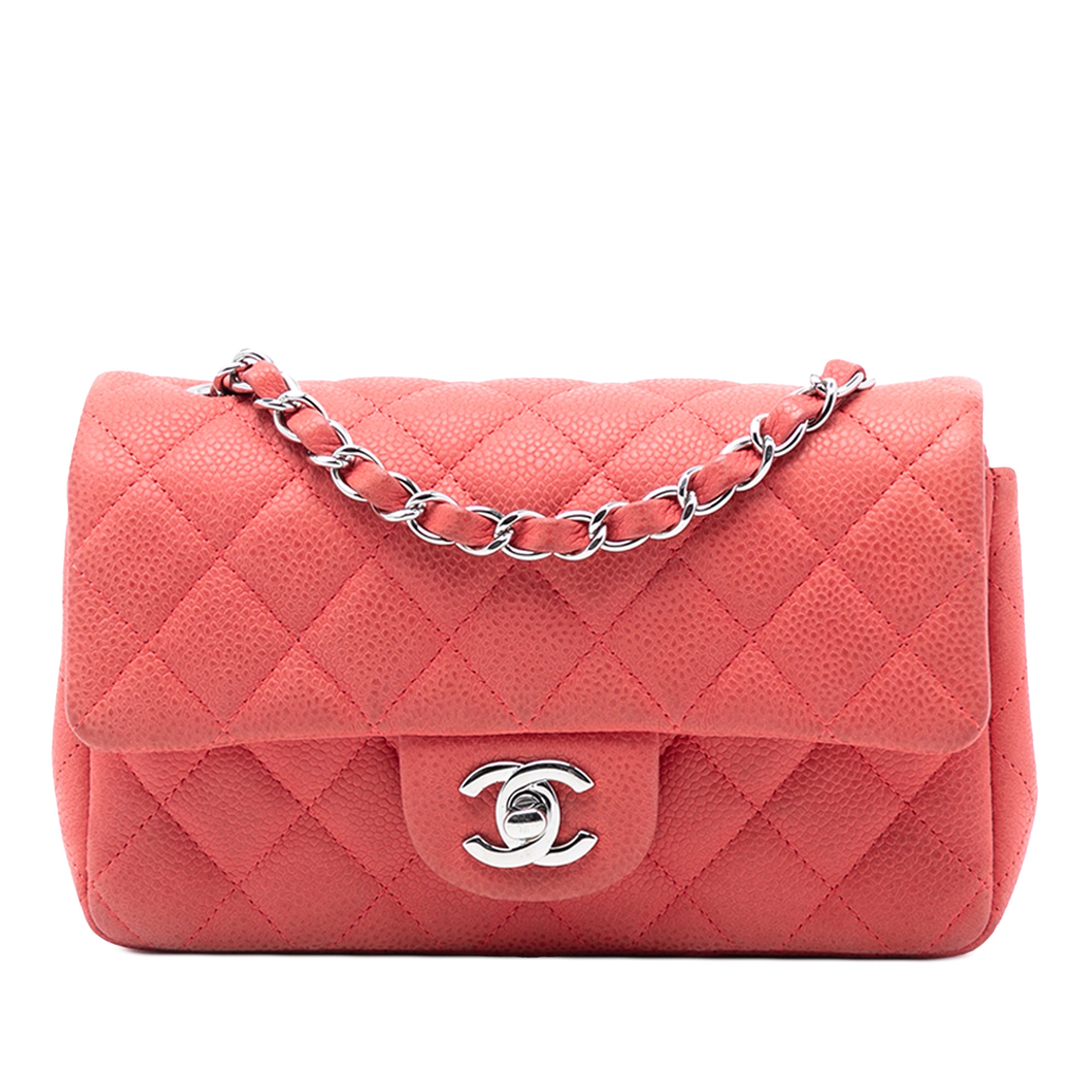 Mini Rectangular Classic Caviar Single Flap