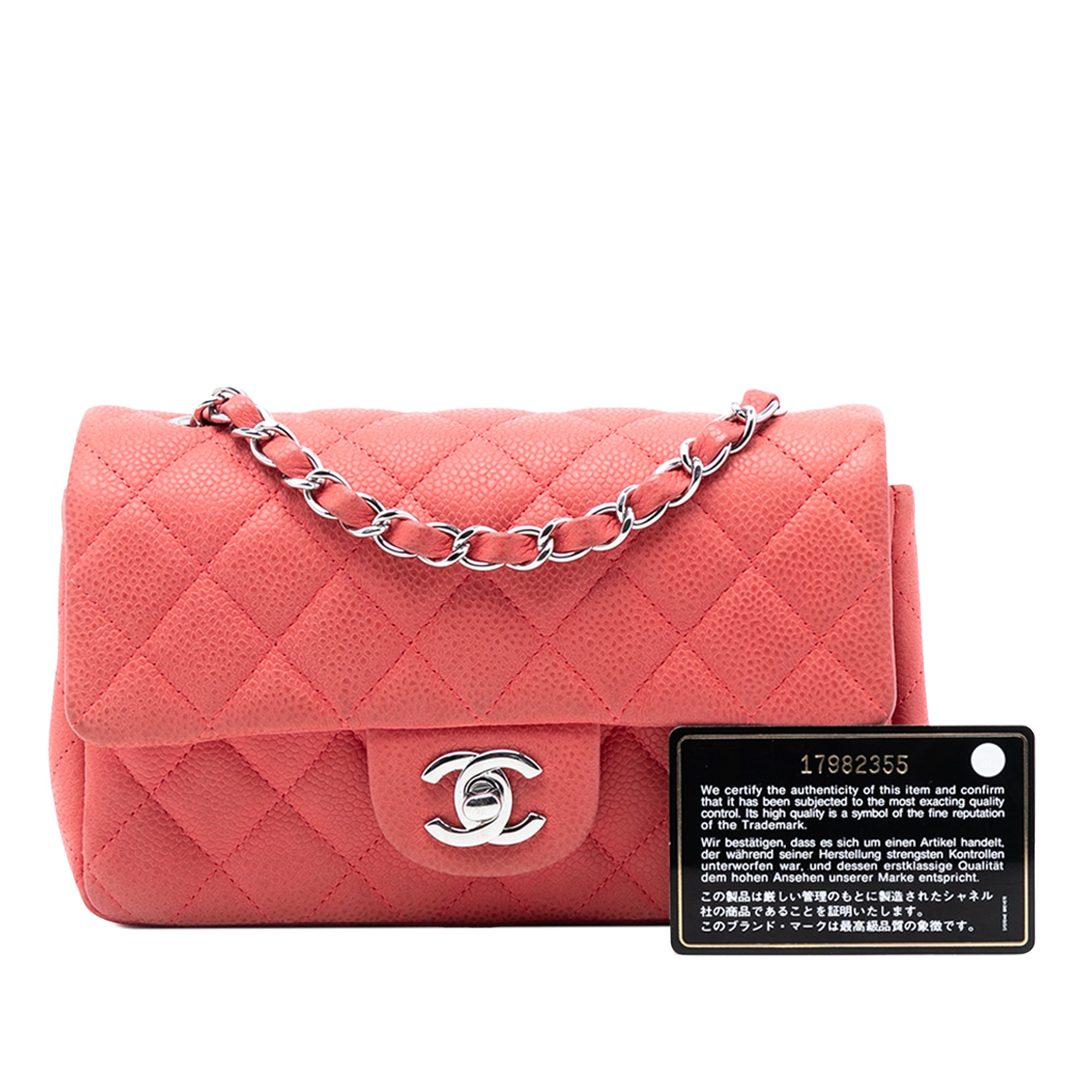 Mini Rectangular Classic Caviar Single Flap