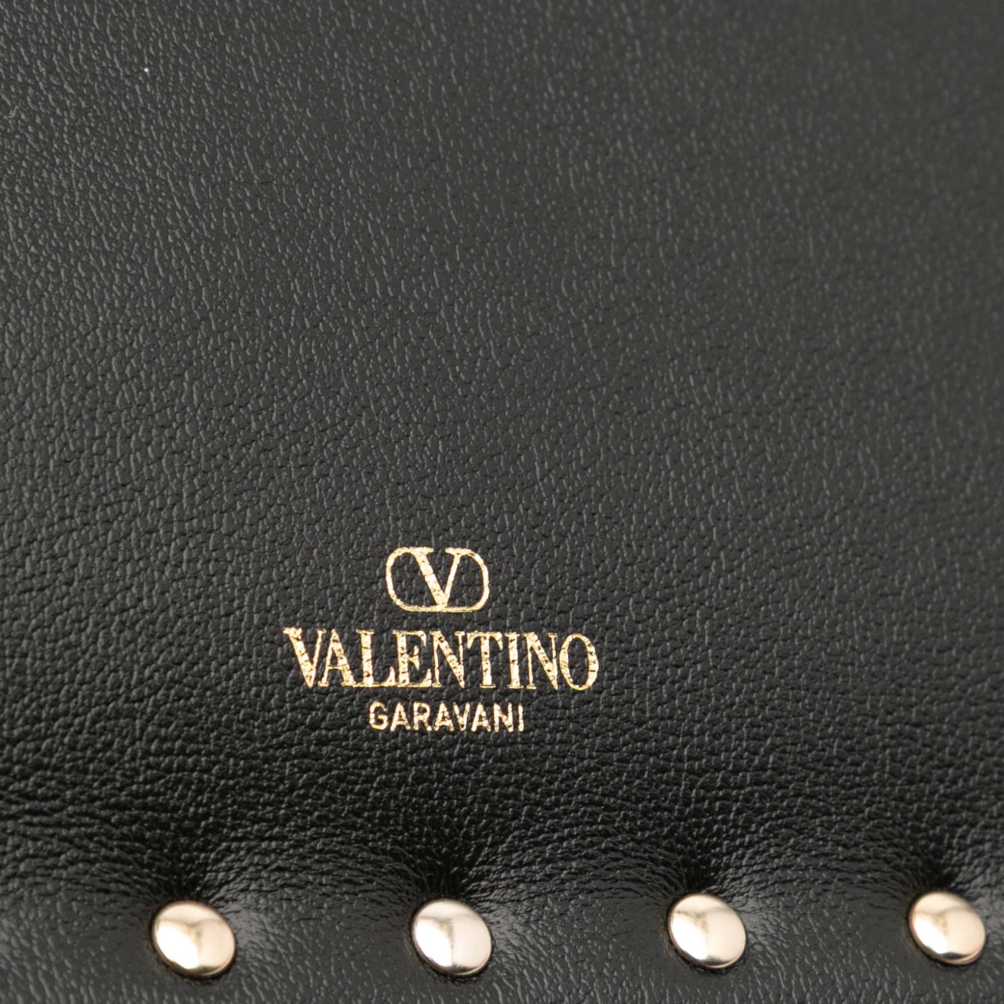 Calfskin Rockstud Envelope Flat Wristlet Clutch