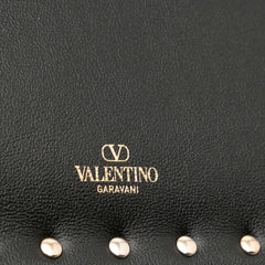 Calfskin Rockstud Envelope Flat Wristlet Clutch