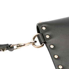 Calfskin Rockstud Envelope Flat Wristlet Clutch