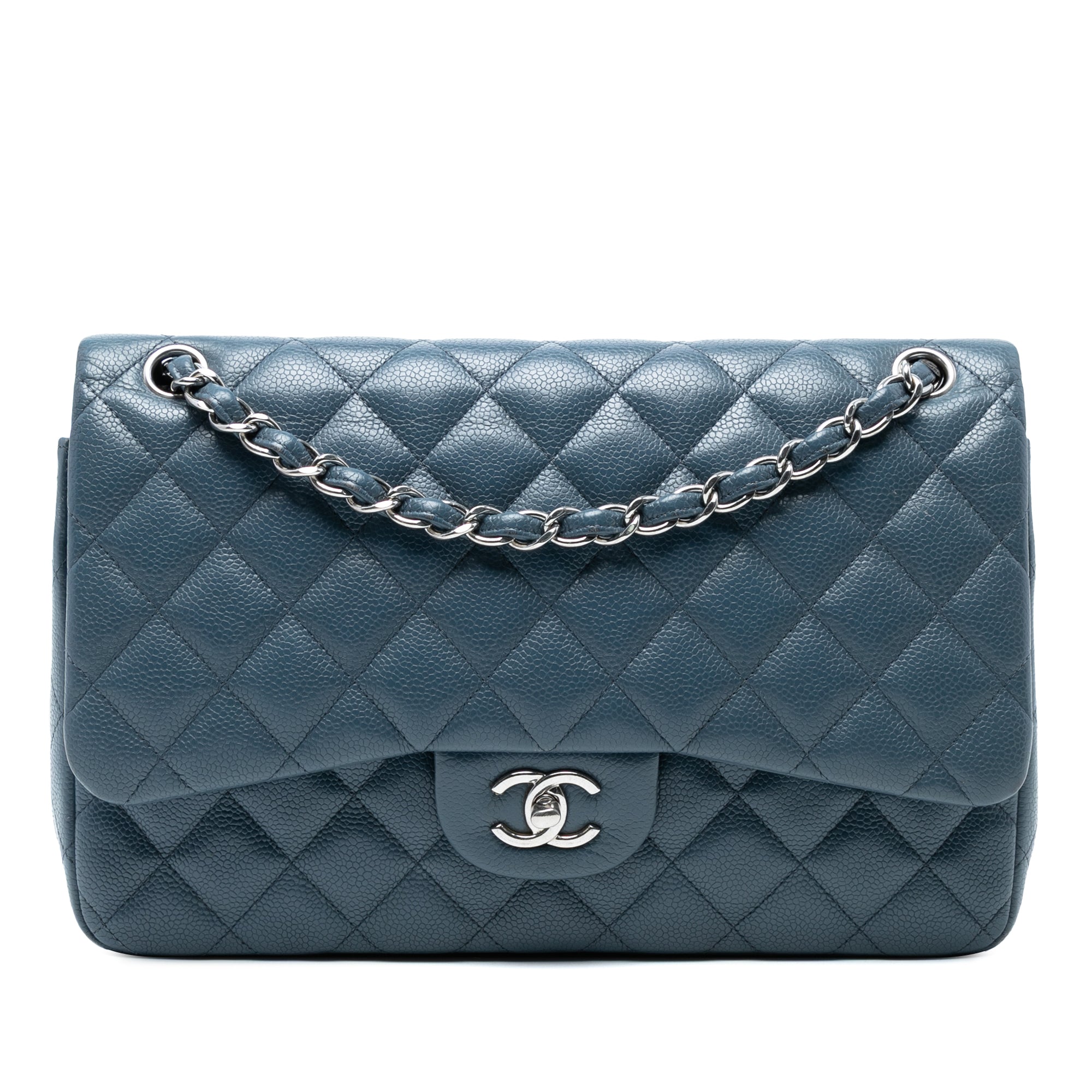 Jumbo Classic Caviar Double Flap