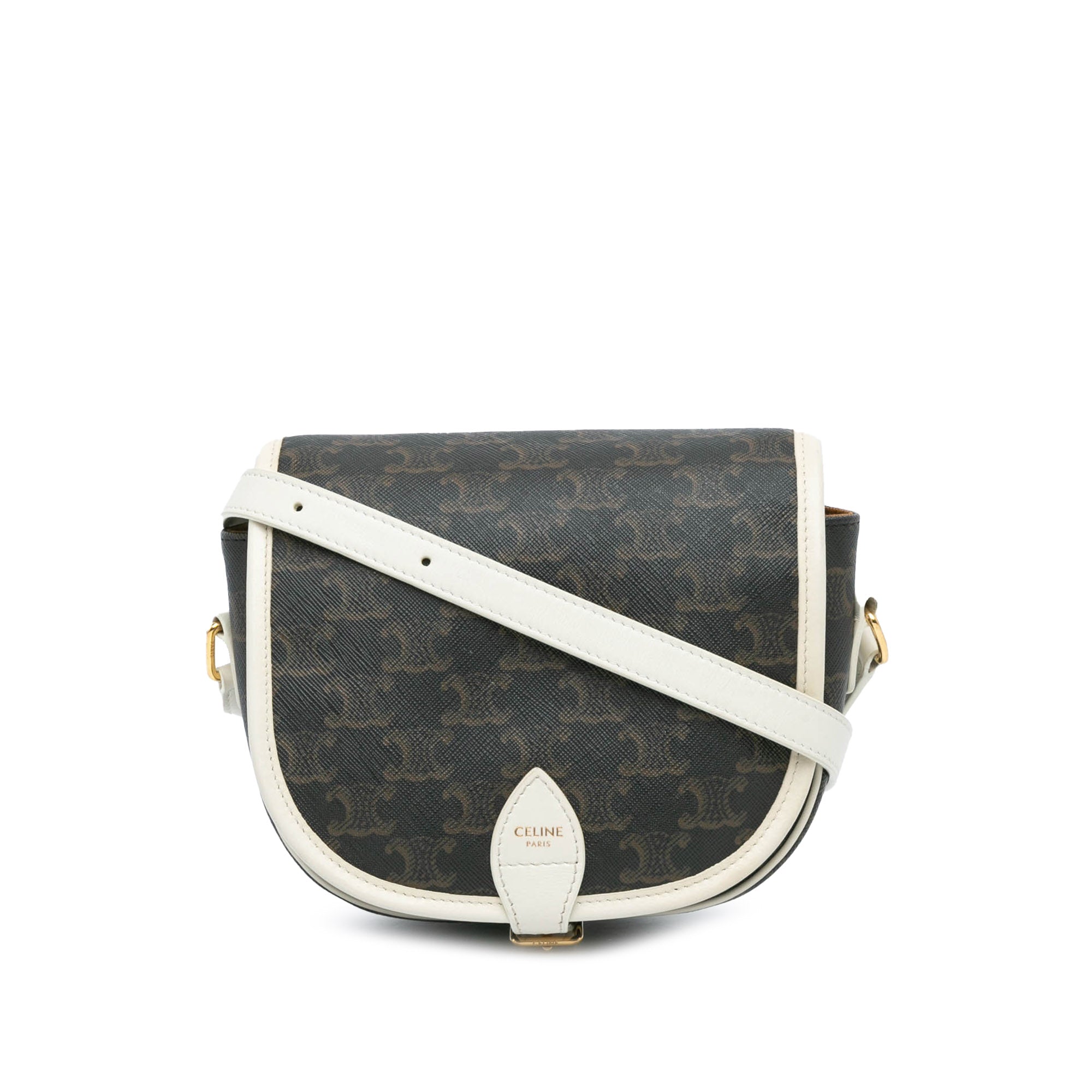 Medium Triomphe Coated Canvas Folco Crossbody