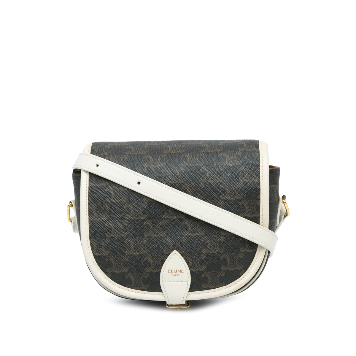Medium Triomphe Coated Canvas Folco Crossbody