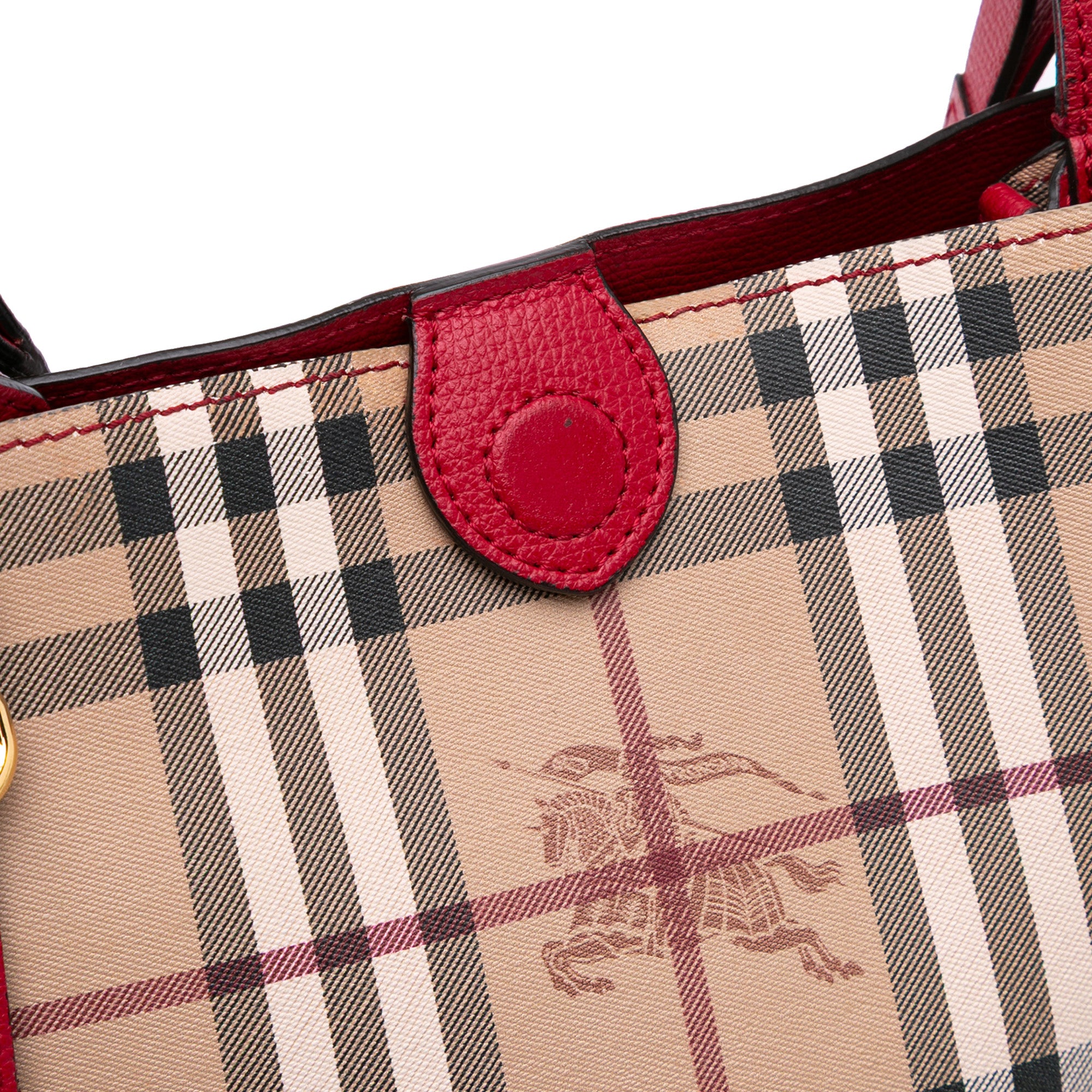 Haymarket Check Coated Canvas Lorne Bucket Bag