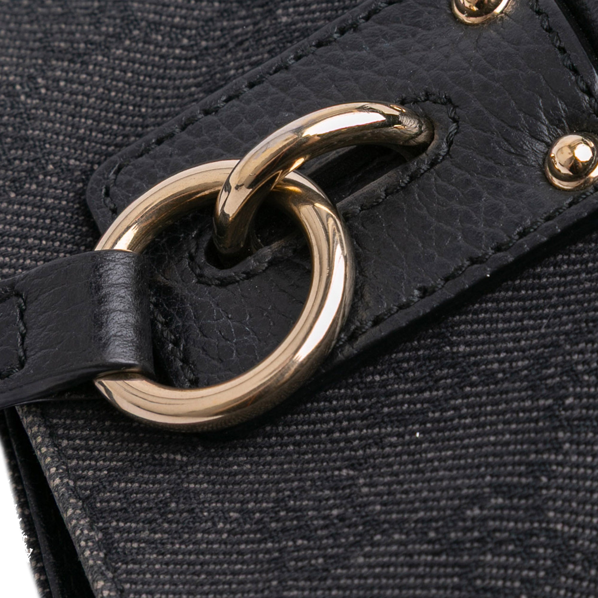 Medium GG Denim Charm Tote