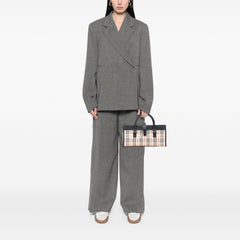 House Check Canvas Handbag
