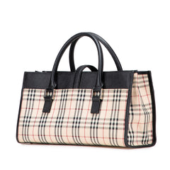House Check Canvas Handbag