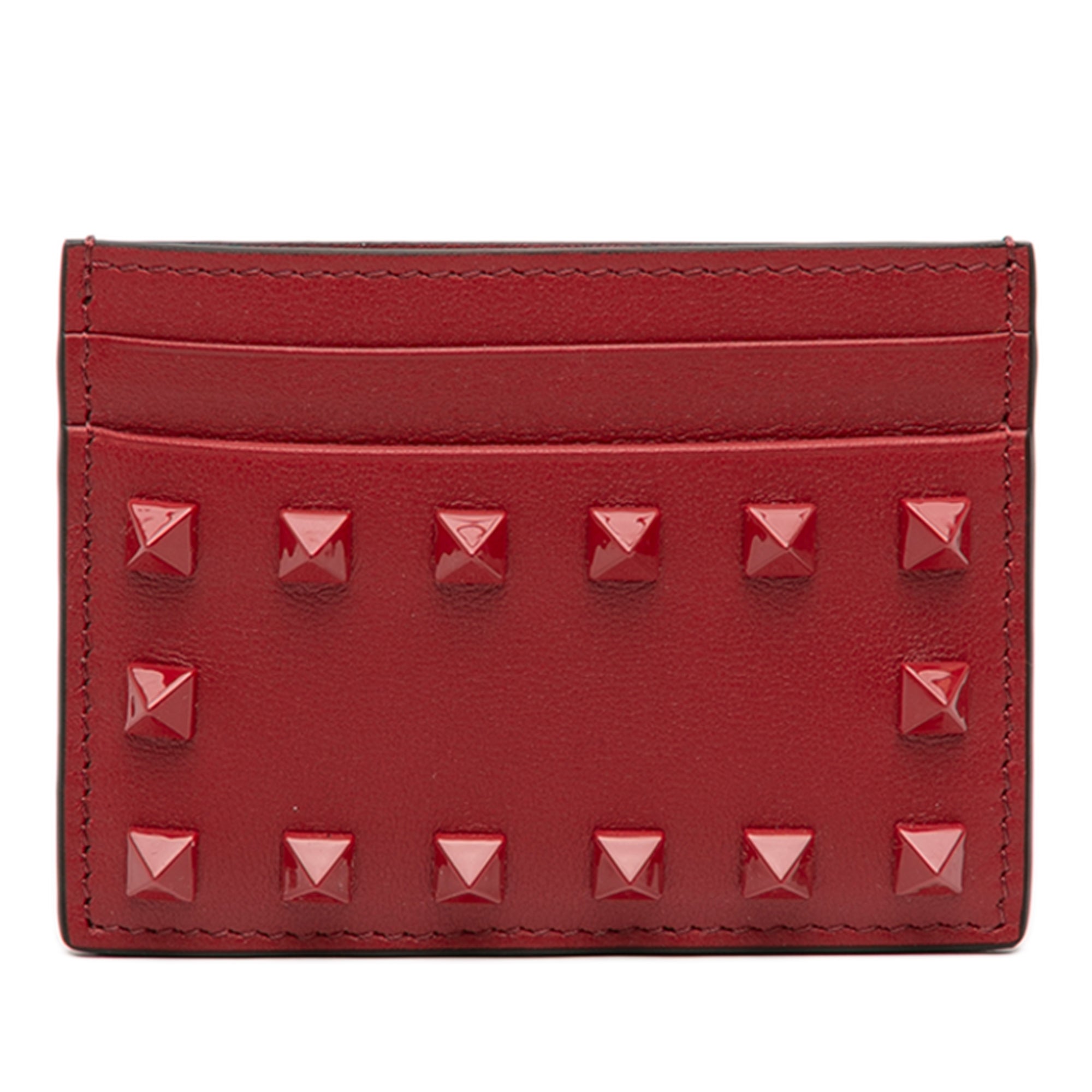 Leather Rockstud Card Holder