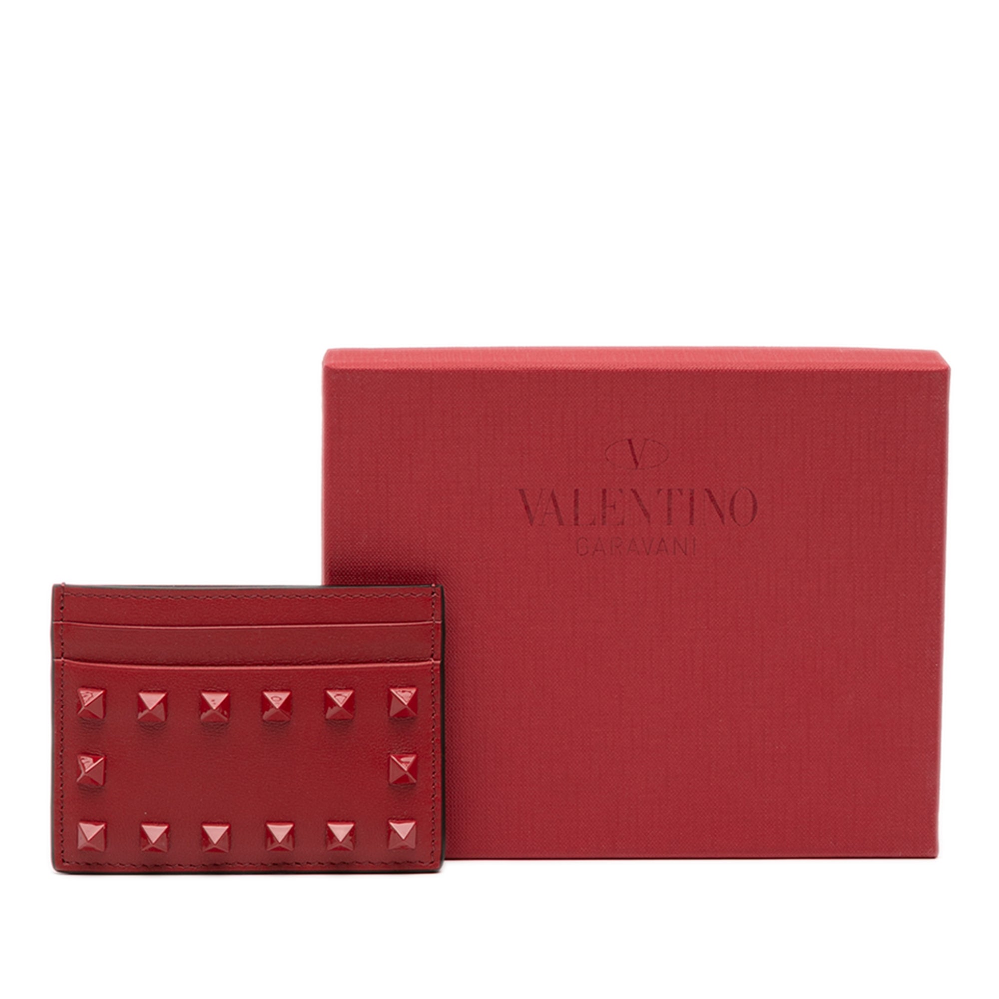 Leather Rockstud Card Holder
