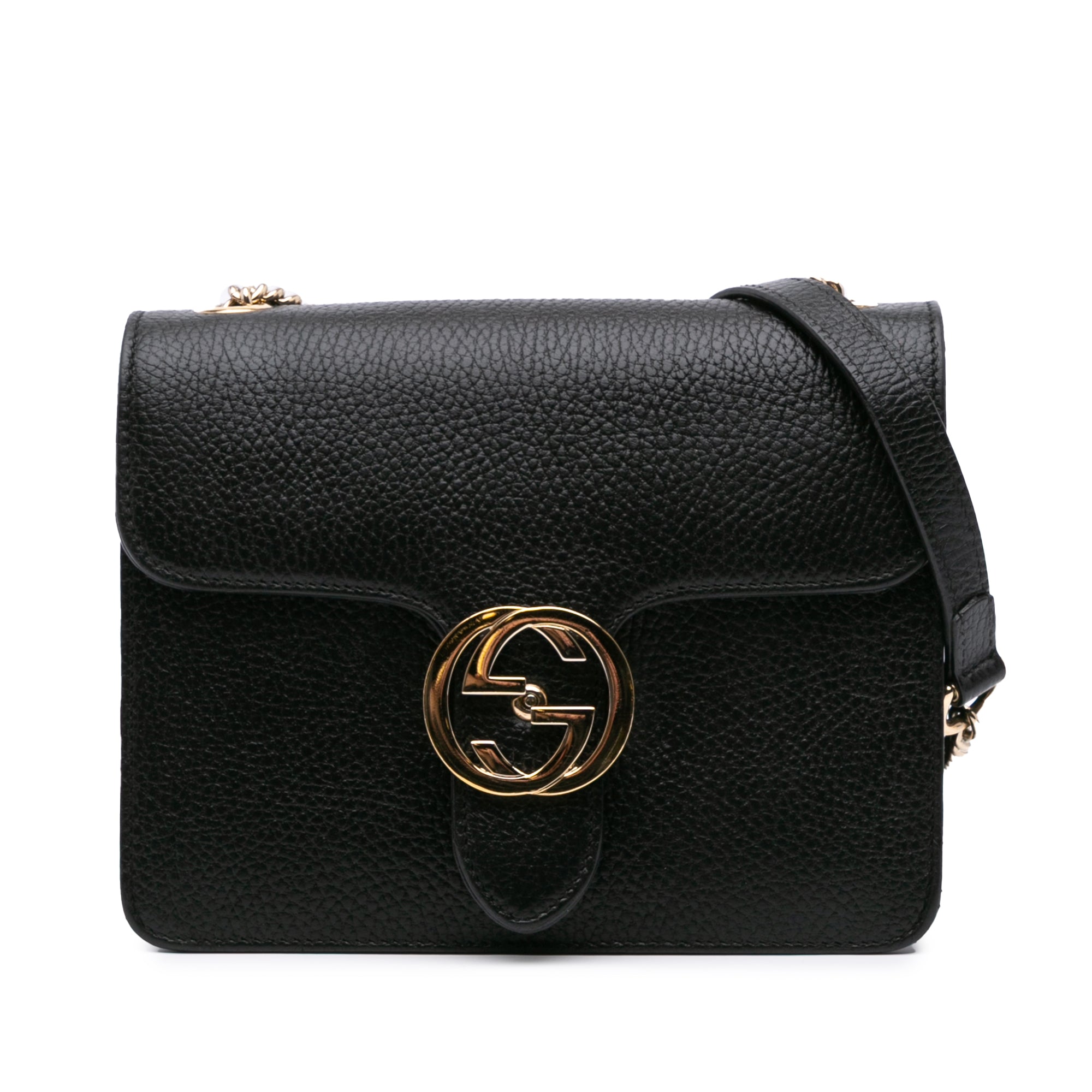 Small Dollar Calfskin Interlocking G Crossbody