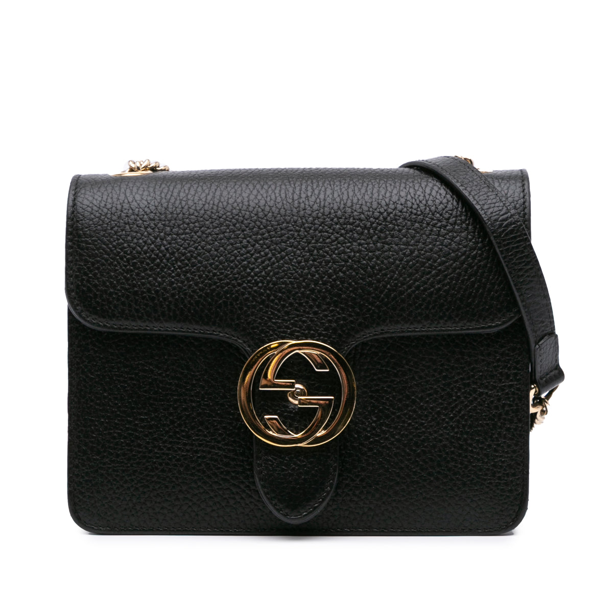 Small Dollar Calfskin Interlocking G Crossbody