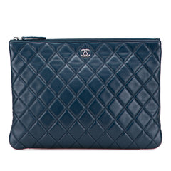 Medium Quilted Lambskin O Case Clutch