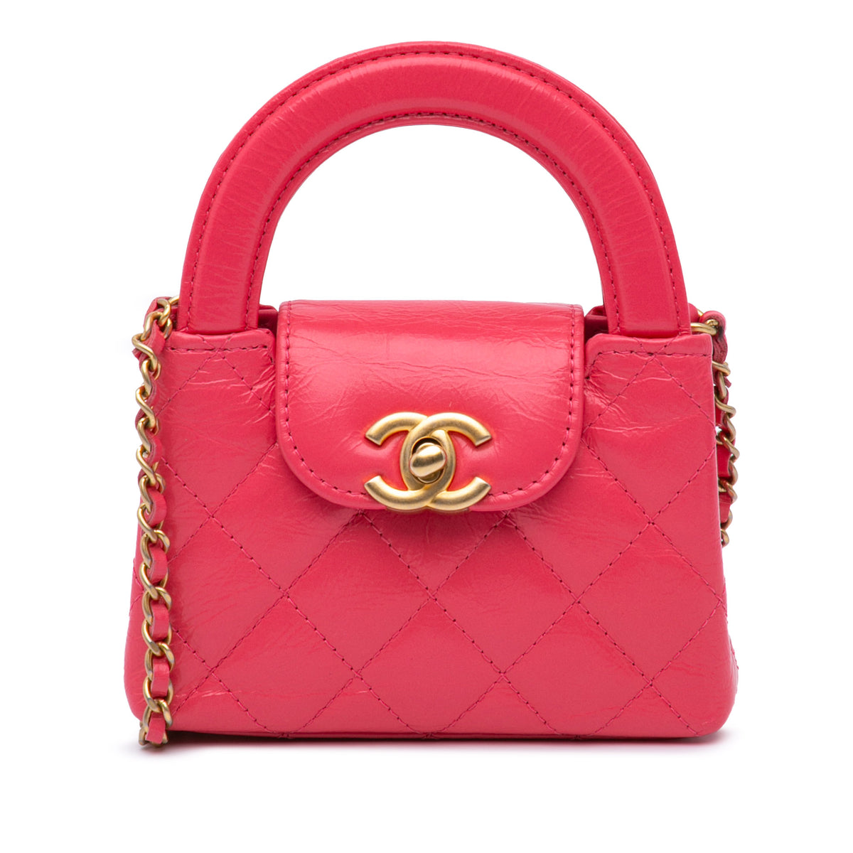 Mini Nano Aged Calfskin Kelly Shopper Bag