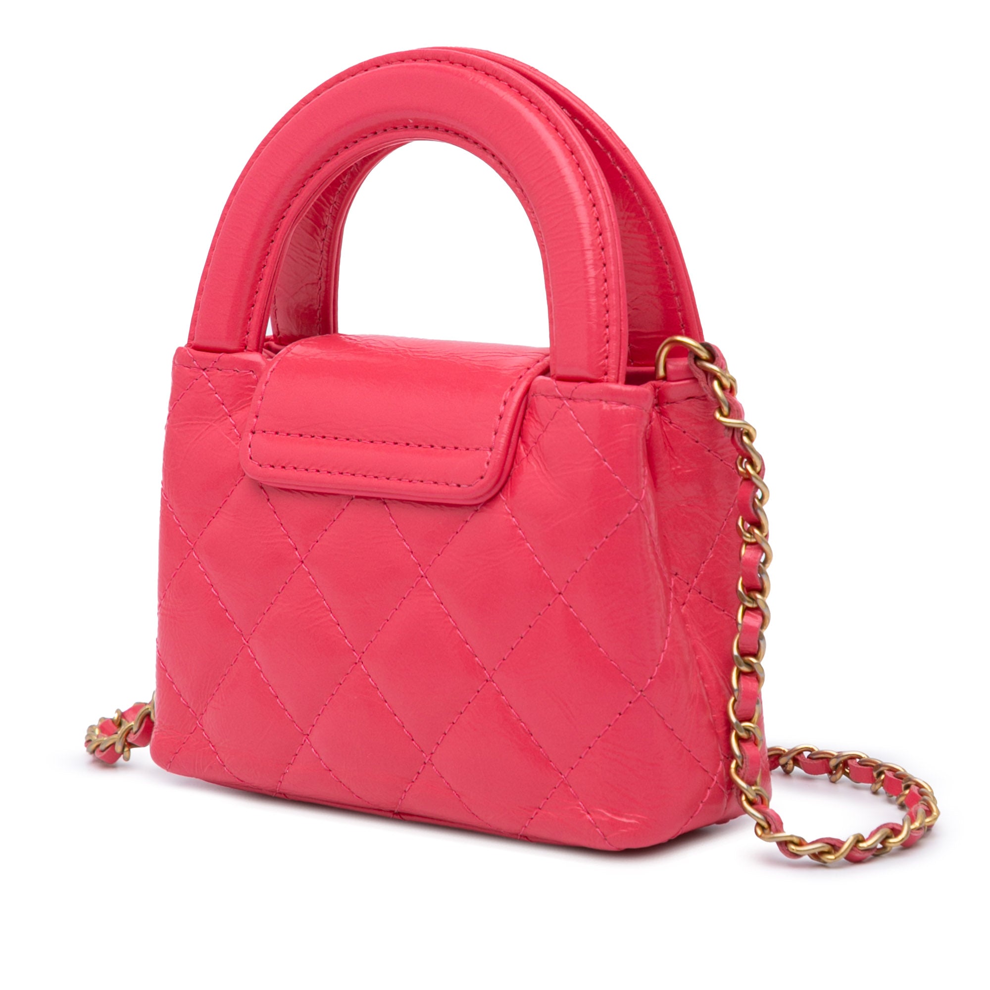 Mini Nano Aged Calfskin Kelly Shopper Bag