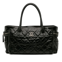 Medium Quilted Glazed Calfskin Executive Tote