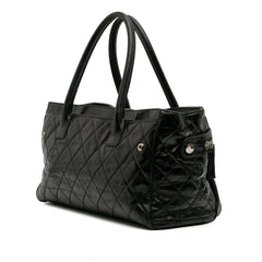 Medium Quilted Glazed Calfskin Executive Tote